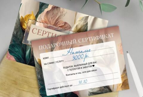 ПОДАРОЧНЫЕ СЕРТИФИКАТЫ